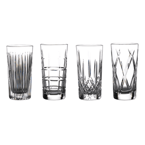 Image showing the Gin Journeys Set of 4 Hiball Glasses, 450ml, Clear product.
