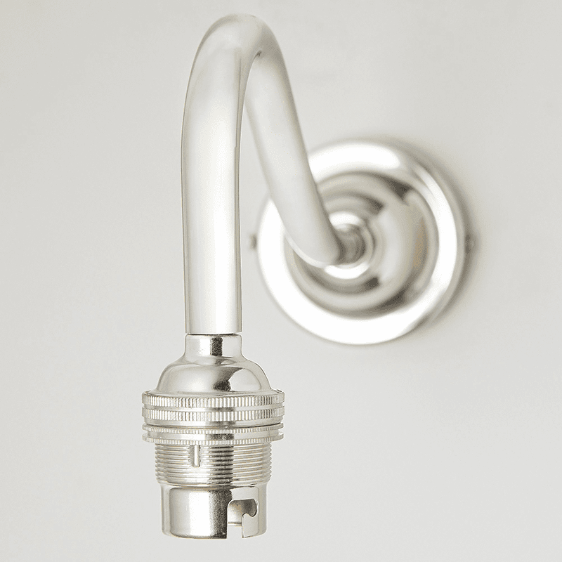 Swan Wall Light Fixture Only, H9cm x W7cm x D23cm, Antique Silver