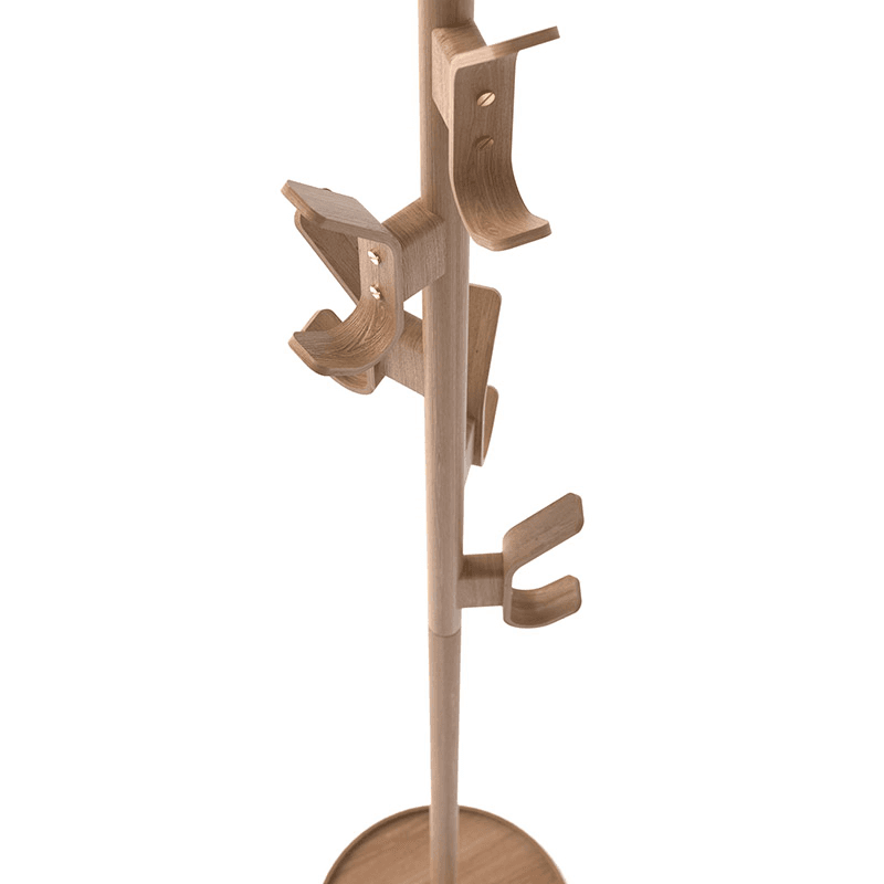 Right Hook Coat Stand, H175cm, Oak