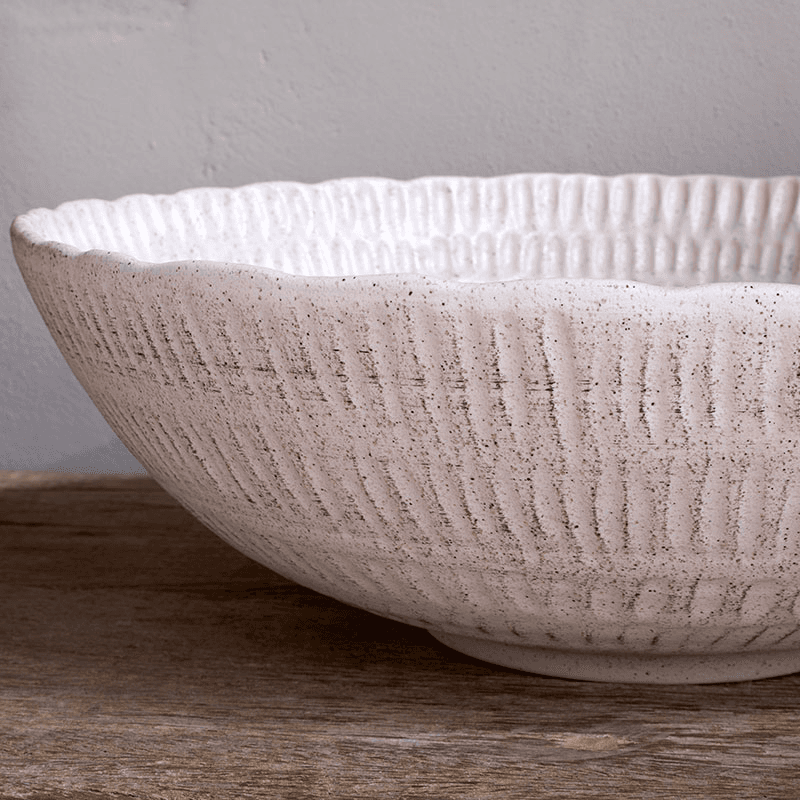 Kayanna Ceramic Decorative Bowl, H13cm, White