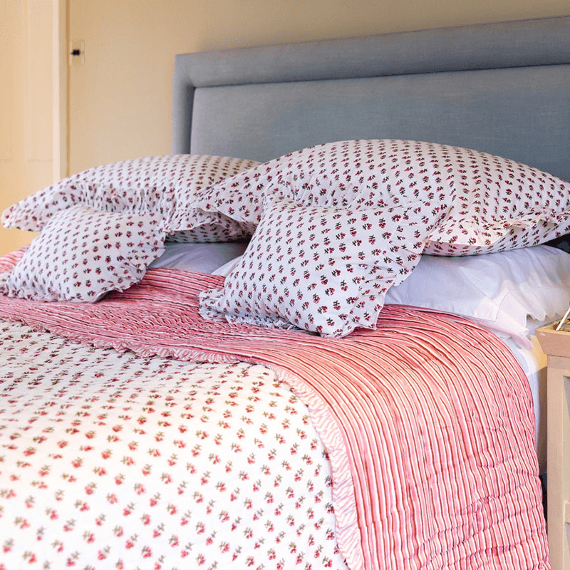 Pink Ditsy Quilt, King, Pink