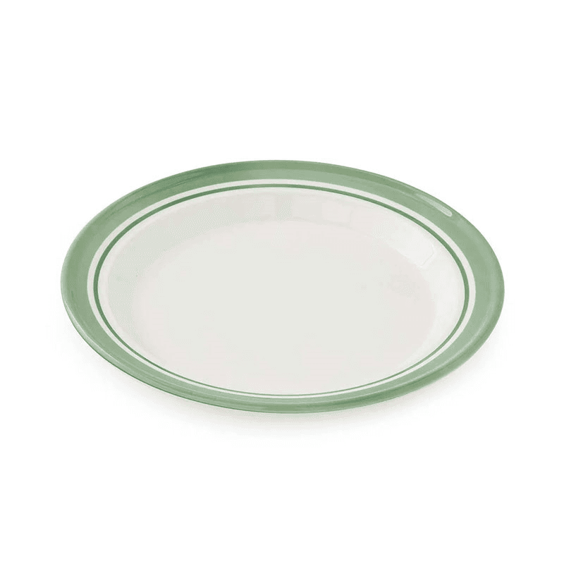 Potter's Stripe Set of 4 Dinner Plates, D26cm, Green