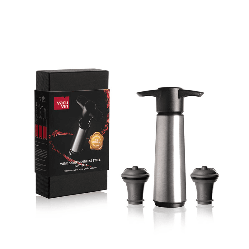 Wine Saver Gift Set, Stainless Steel
