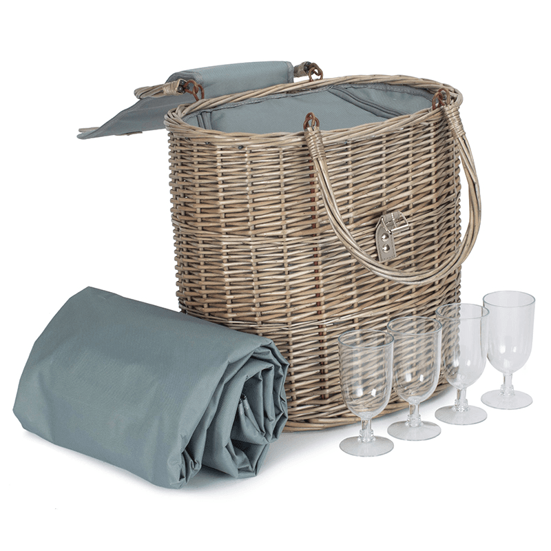 Oval Chiller Hamper Basket, Grey