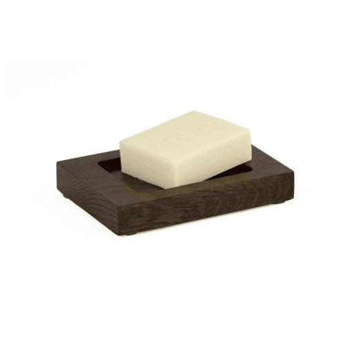 Image showing the Mezza Soap dish, H2 x W13 x D9.5cm, Dark brown product.