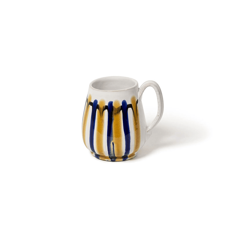 Drip Mug, 250ml, Blue and Mustard