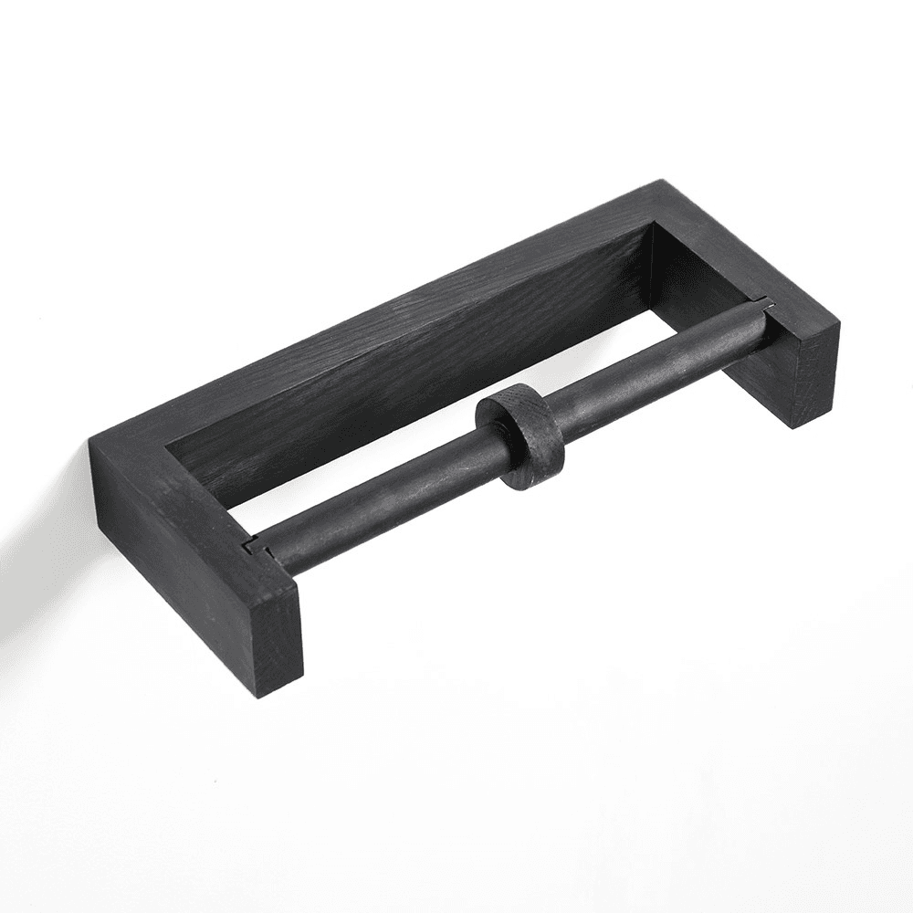 Slimline Double wall toilet roll holder, H5 x W28.8 x D11.8cm, Dark Oak