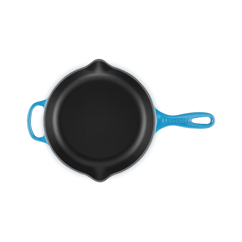 Signature Cast Iron Skillet with Metal Handle, 23cm, Azure