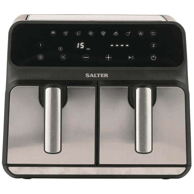 Dual Air Fryer, 7.6L, Silver