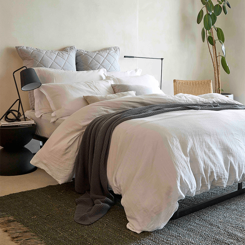 Organic Retreat Duvet Set, Double, White