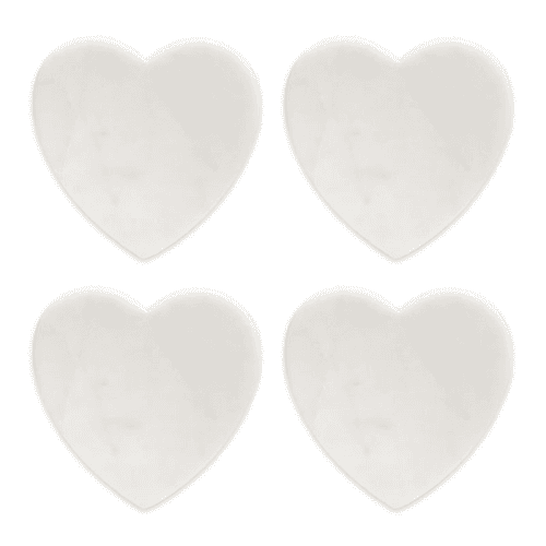 Image showing the Marble Set of 4 Coasters, D10cm, White product.