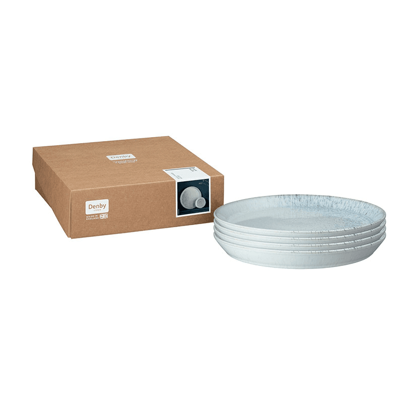Kiln Blue Set of 4 Dinner Plates, D26cm