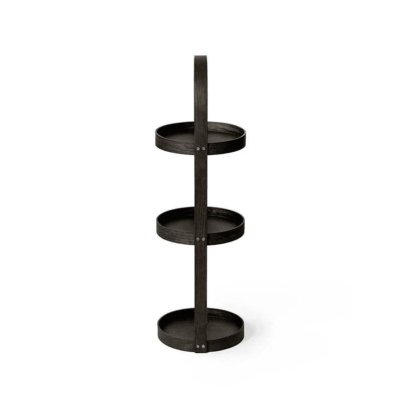 Mezza Round Caddy, D22cm, Dark Oak