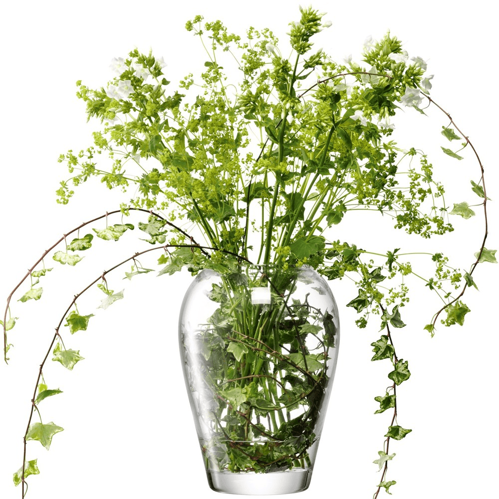 Flower Garden bouquet vase, 25cm, clear