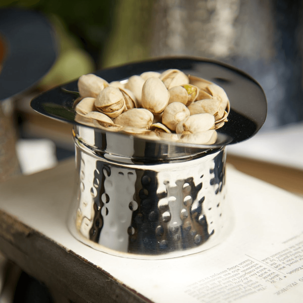 Top Hat Nibbles bowl, 7 x 11.5cm, Silver Plate