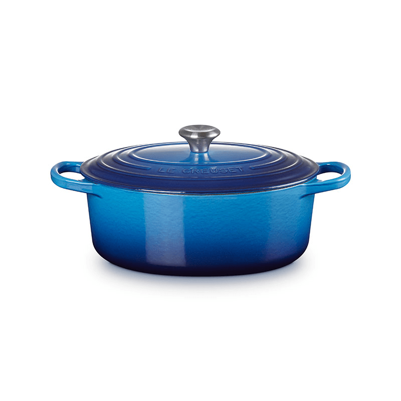 Signature Cast Iron Oval Casserole, 27cm, Azure