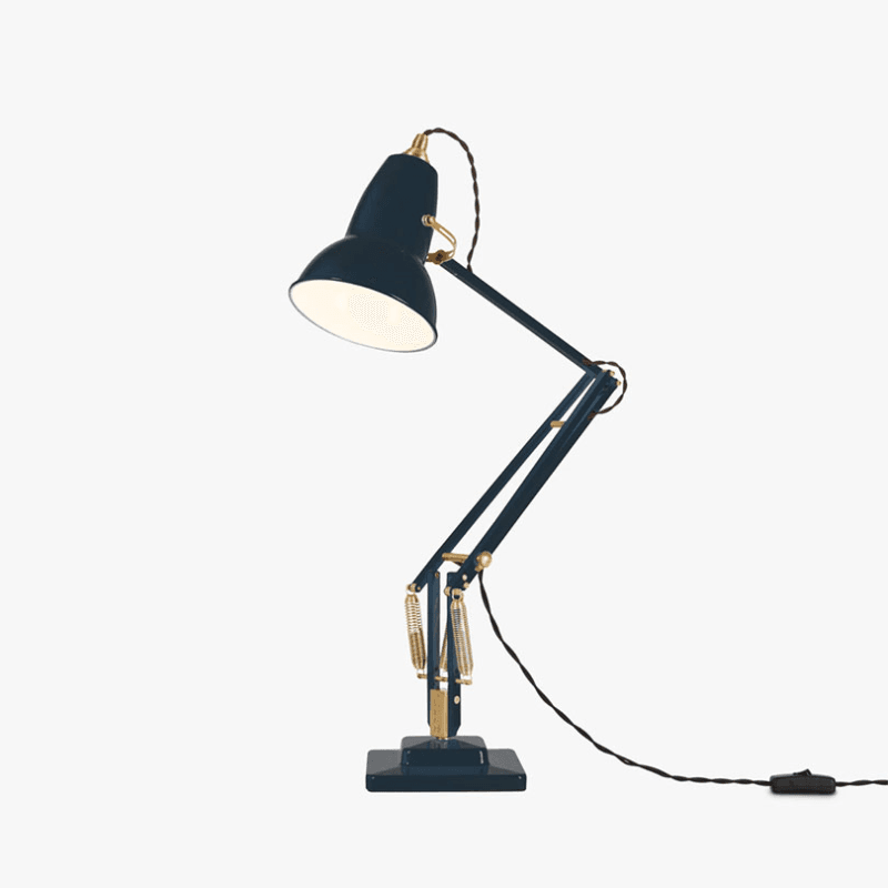 Original 1227 Brass Desk Lamp, Ink Blue