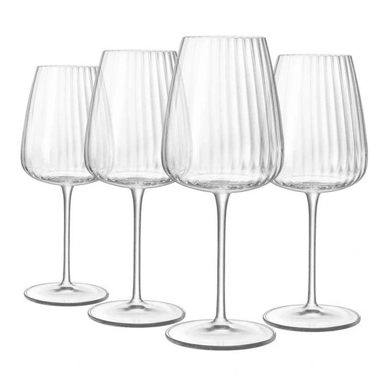 Optica Set of 4 Chardonnay Wine Glasses, 550ml, Clear
