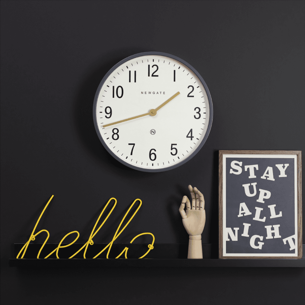 Mr Edwards Wall clock, Dia45cm, Moonstone Grey