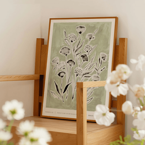 Image showing the Wishful Recycled Paper Print, A3, Green product.