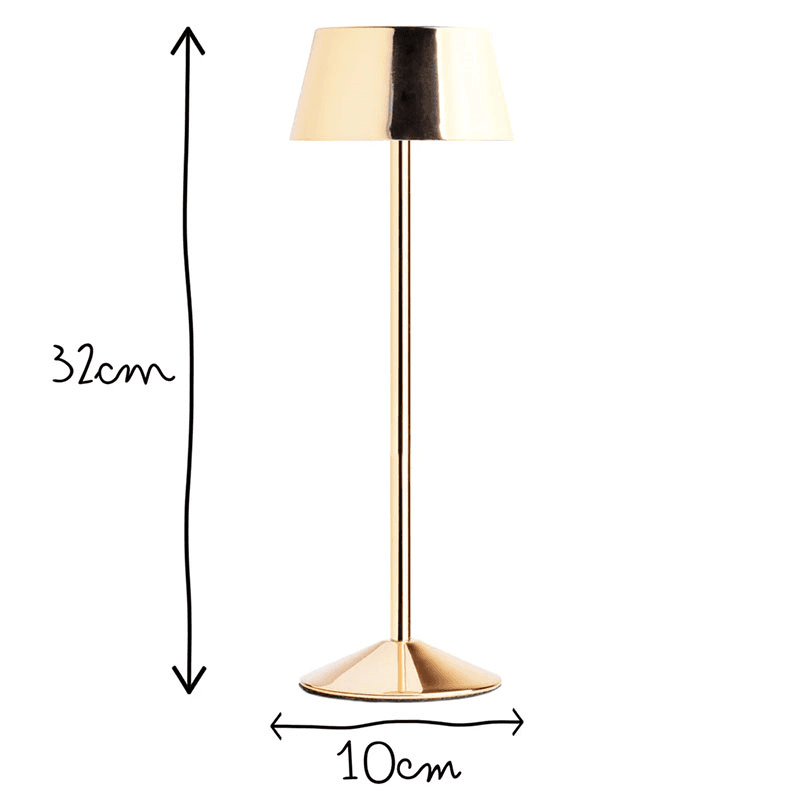 Scoon Rechargable Lamp, H32cm, Gloss Brass