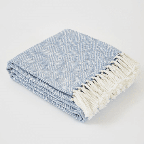 Image showing the Diamond Blanket, 250cm x 130cm, Lavender product.