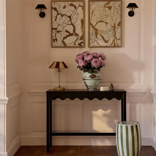 Image showing the Talasa Console Table, Rubbed Black product.