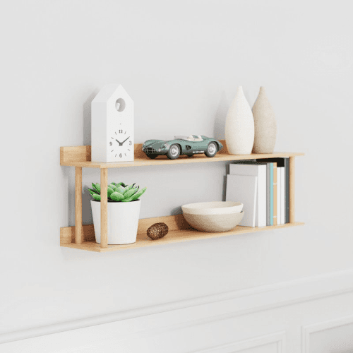 Image showing the Platform 2 Shelf, H38 x W100cm, Oak product.