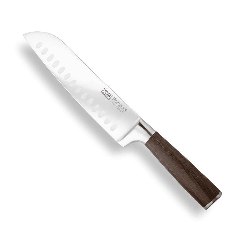 Portland Santoku Knife, 18cm, Walnut