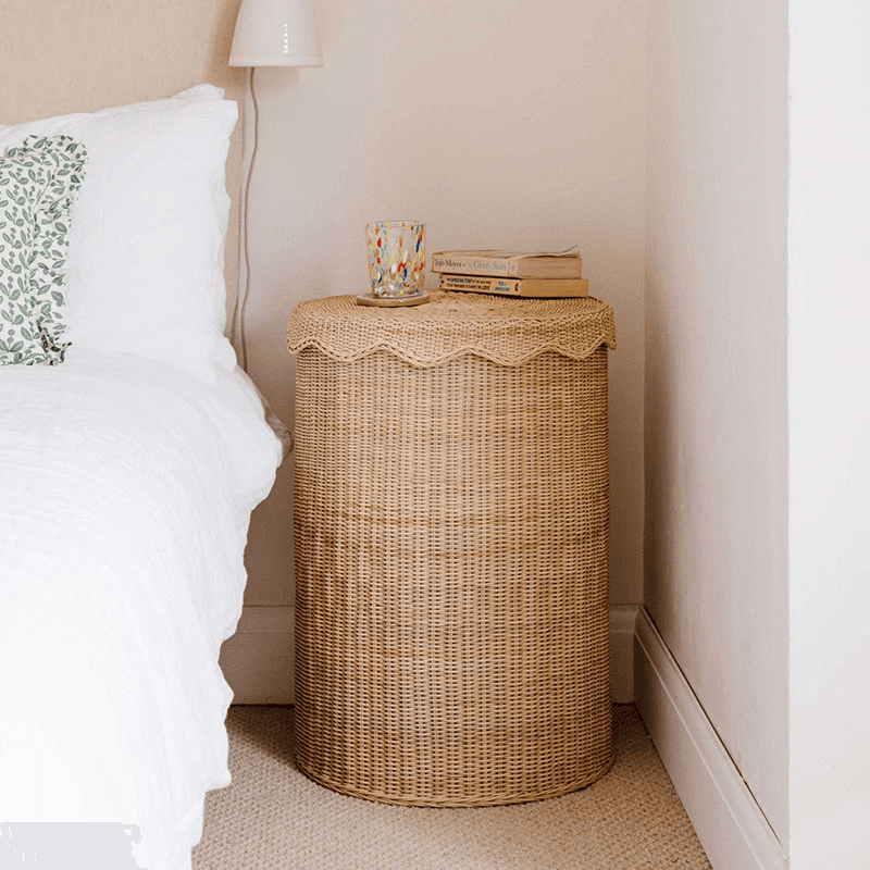 Amina Rattan Side Table, Natural