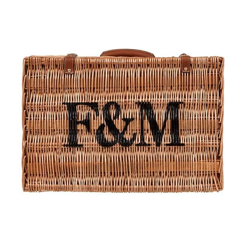 Fortnum's Stripe Picnic Hamper for Four, Eau De Nil