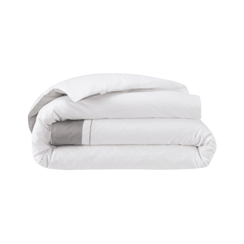 Image showing the Lutece - 300 Thread Count Egyptian Cotton Sateen King duvet cover, 240 x 220cm, Platine product.