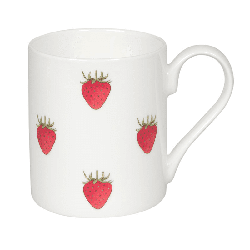 Strawberries Large Mug, 425ml, White, Red, Green