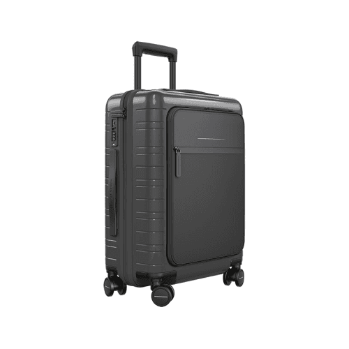 Image showing the M5 Smart Cabin Suitcase, H55 x W20 x L40cm, Glossy Graphite product.