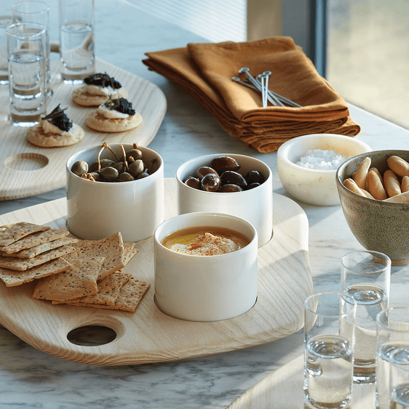 Palette Tapas Set and Board, D32cm, Ash Wood