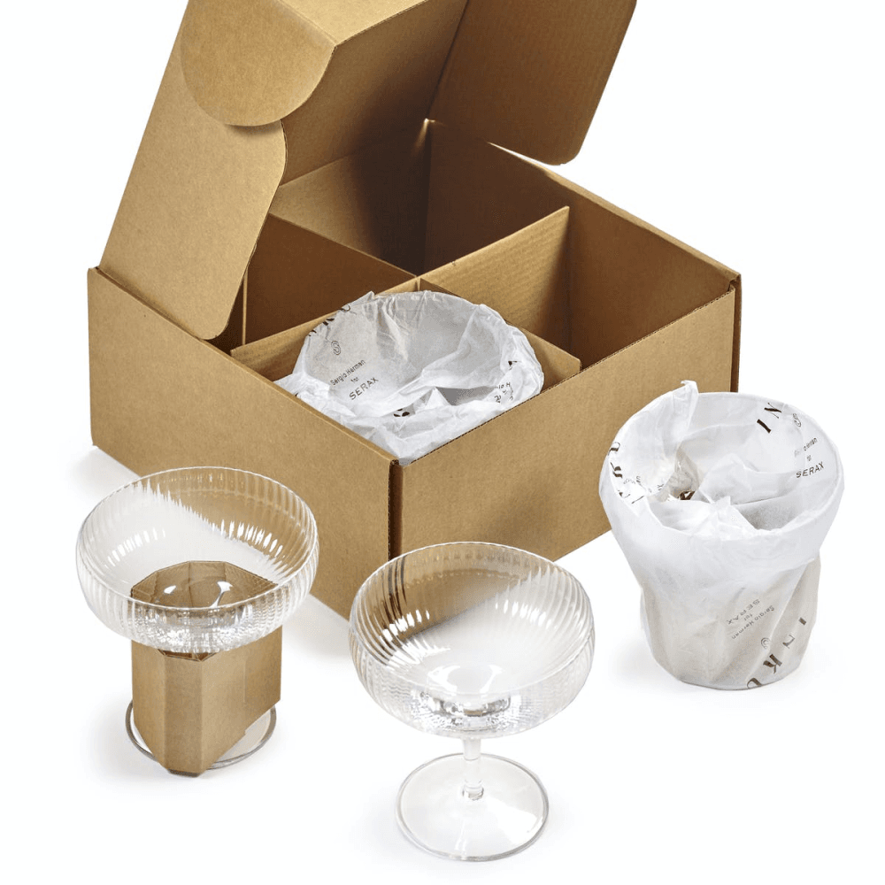 Inku, Set of 4 Champagne Coupes, Clear