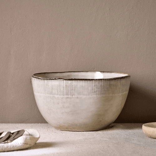 Image showing the Malia Serving Bowl, D24cm, Cream product.