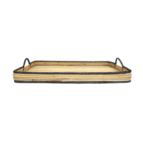 Image showing the Rattan Tray, 50cm, Blue product.