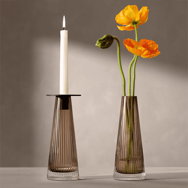Beacon Candle Holder, H22cm, Jet Black