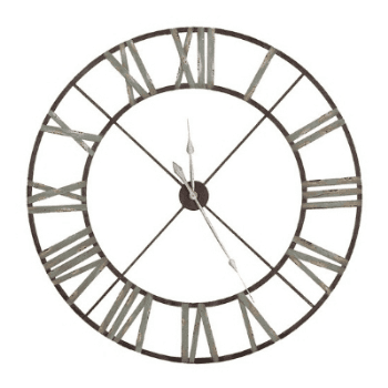Image showing the Clock, Aged Wrought Iron, Large, 122cm product.