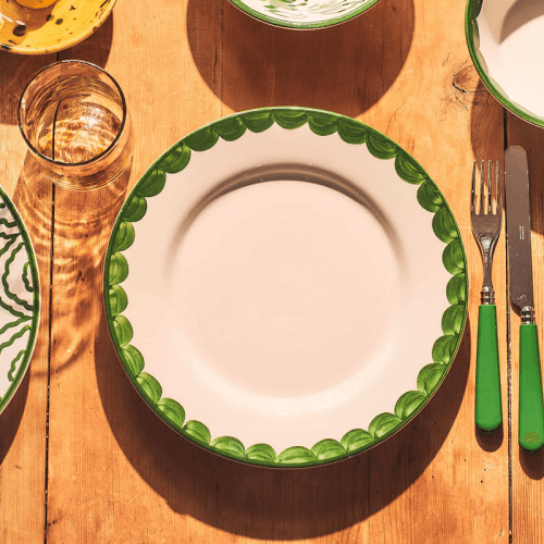 Image showing the Scallop Set of 2 Dinner Plates, 28cm, Green product.