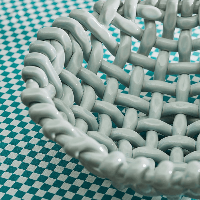 Juicy Basketweave Bowl, D39cm, Sky Blue