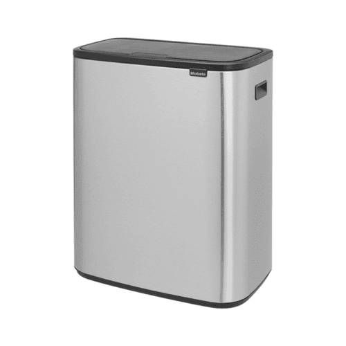 Image showing the Bo Touch bin, 60 litre, Matt Steel Fingerprint Proof product.
