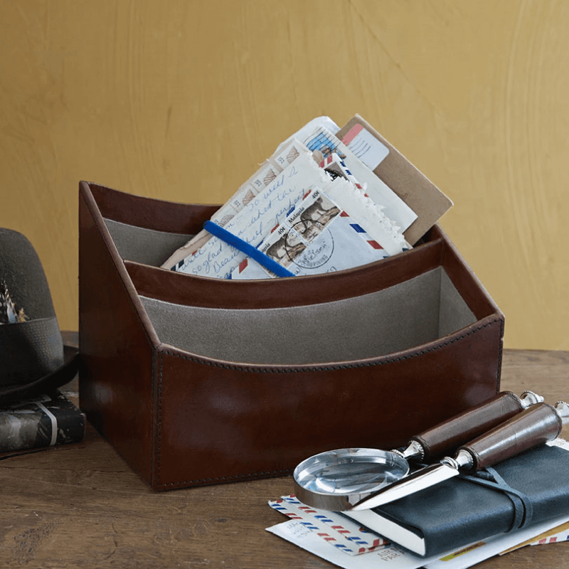 Leather Letter Rack