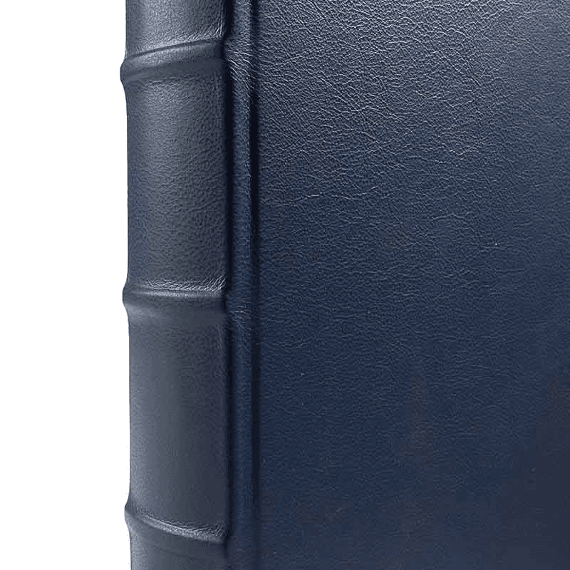 Leather Landscape Photograph Album, L30.6 x W39.2cm, Blue