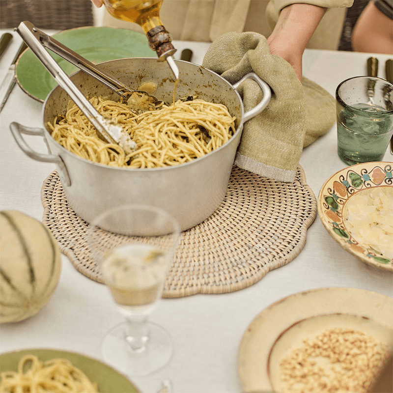 Ashcroft Set of 6 Scalloped Placemats, D35cm, Rattan