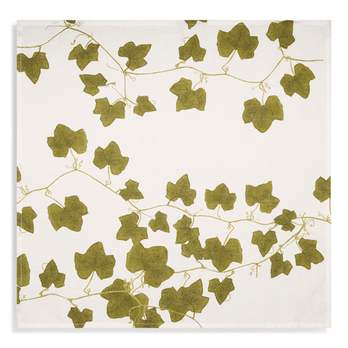 Image showing the Ivy Herbarium Linen Napkin, 50 x 50cm, Green product.