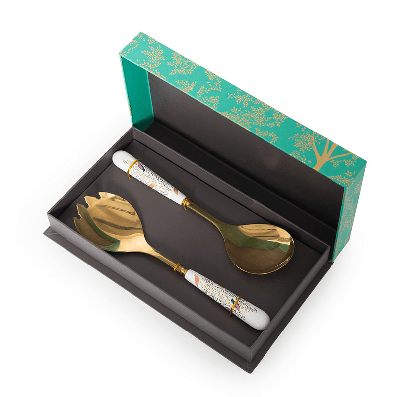 Chelsea Pair of Salad Servers, 24cm, Gold