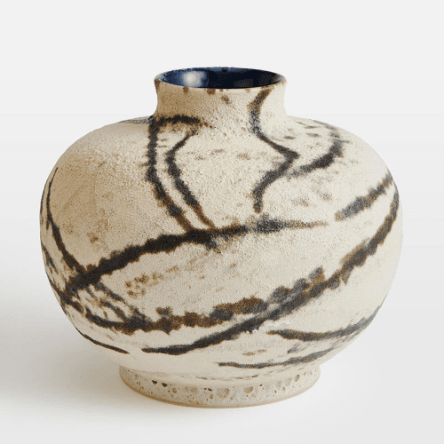 Image showing the Amelia Vase, H23 x D27cm, Cream product.