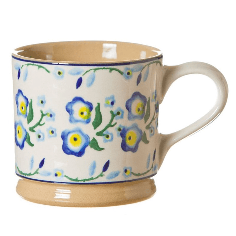 Forget Me Not Set of 4 large mugs, H9cm